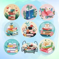 Books Coaster Diamond Painting Set – 8 Pieces photo 1