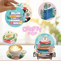 Books Coaster Diamond Painting Set – 8 Pieces photo 2