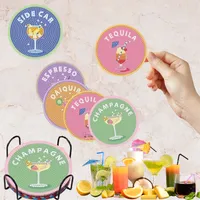 Cocktail Coaster Diamond Painting Set – 8 Pieces photo 2