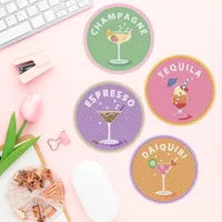 Cocktail Coaster Diamond Painting Set – 8 Pieces photo 3