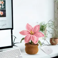 Crochet flower arrangement