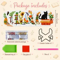 Set de Posavasos Diamond Painting Amantes de los Libros – 8 Piezas photo 3