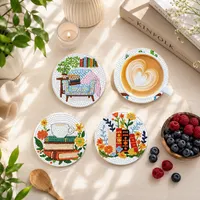 Set de Posavasos Diamond Painting Amantes de los Libros – 8 Piezas photo 2
