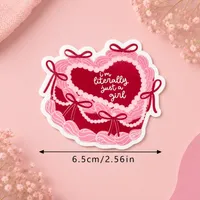 I'm Literally Just a Girl - Sticker de Pastel con Corazón - 1 sticker photo 2
