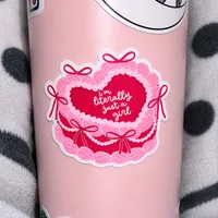 I'm Literally Just a Girl - Sticker de Pastel con Corazón - 1 sticker photo 4