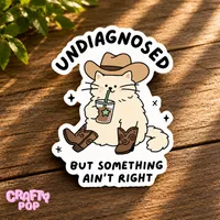 Undiagnosed, But Thriving - Sticker de Gato Vaquero - 1 sticker photo 2