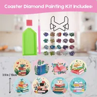 Books Coaster Diamond Painting Set – 8 Pieces photo 4