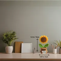 Crochet potted sunflower - Emotional support plant photo 3