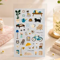 Home, Cats & Simple Joys Collection - Colección Hogar, Gatos y Alegrías Simples - Hoja de stickers — Vida Acogedora con Gatos photo 3