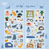 Home Is Where the Cat Is - El Hogar Está Donde Está el Gato - 2 hojas de stickers photo 1